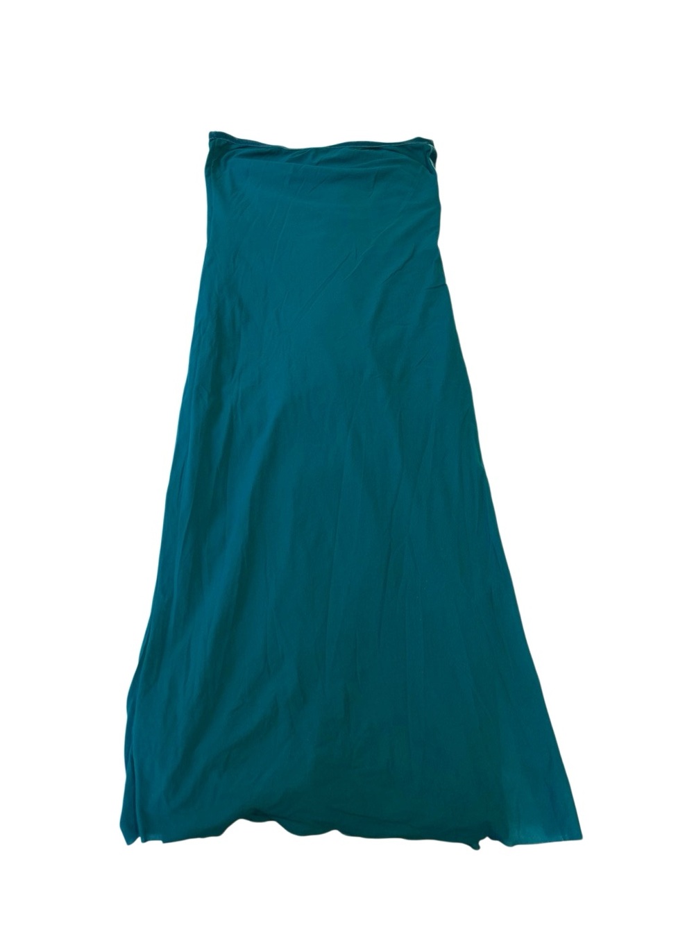 Vintage Zara Made in Italy Strapless Teal Maxi Dress